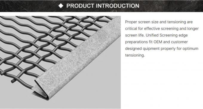 65Mn Crusher Vibrating Wire Mesh Screen For Stone Screen z hakem i płytą 0